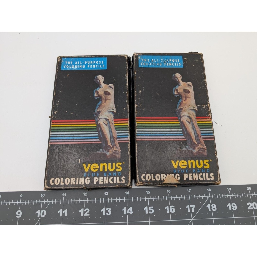 Venus Blue Bands Coloring Pencils USED Set of‎ 2
